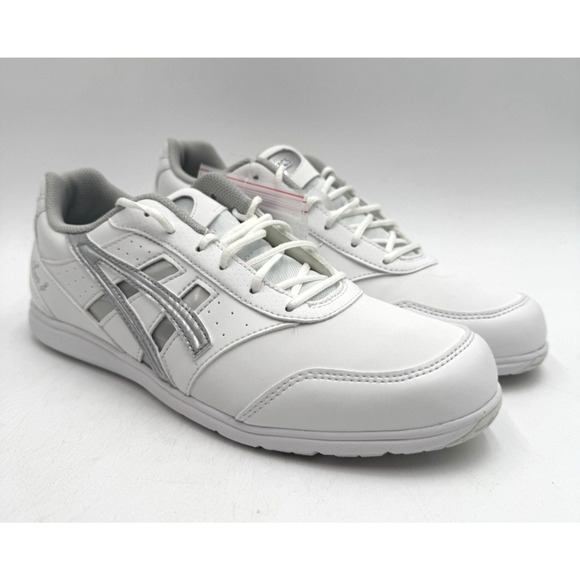 NEW Asics CHEER 8 Women's Cheer Shoe White/Silver US Size 10.5 Medium NIB - Picture 1 of 11